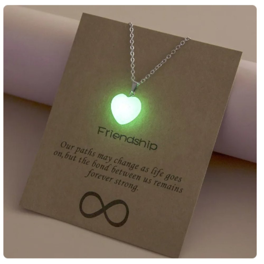 Glow Heart Friendship Necklace